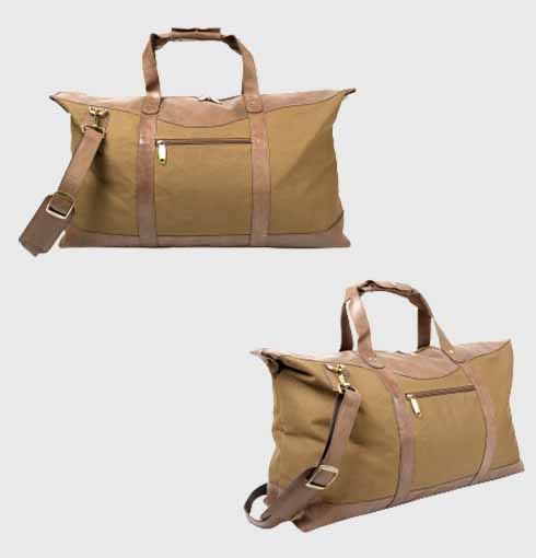 Canvas and Leather Weekend Bag