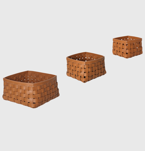 Leather Basket