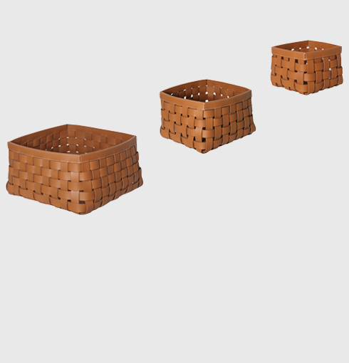 Leather Basket